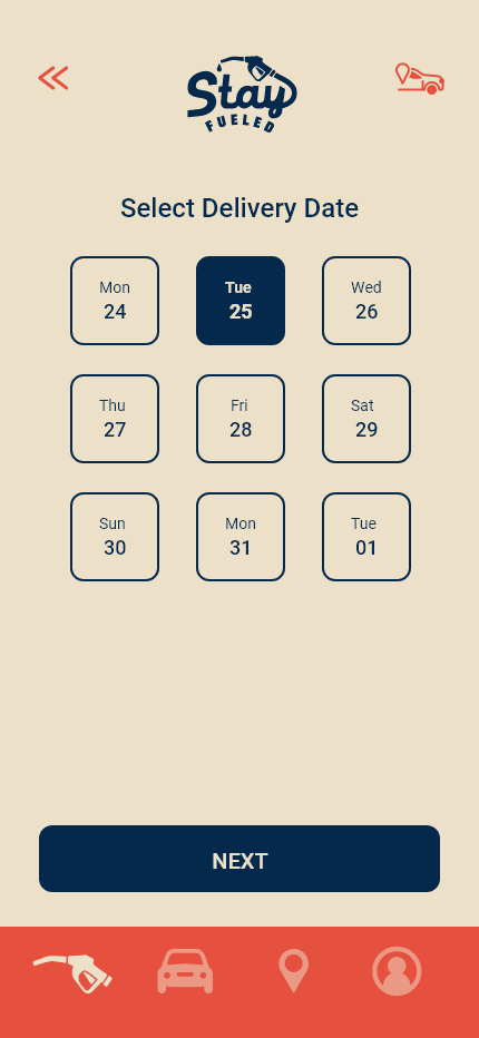 2u-fuel app screen