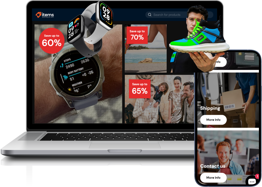 Items ie ecommerce  platform built by JPLoft