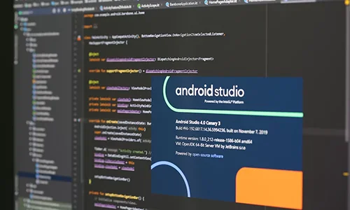 Android Studio showing a native Android application project
