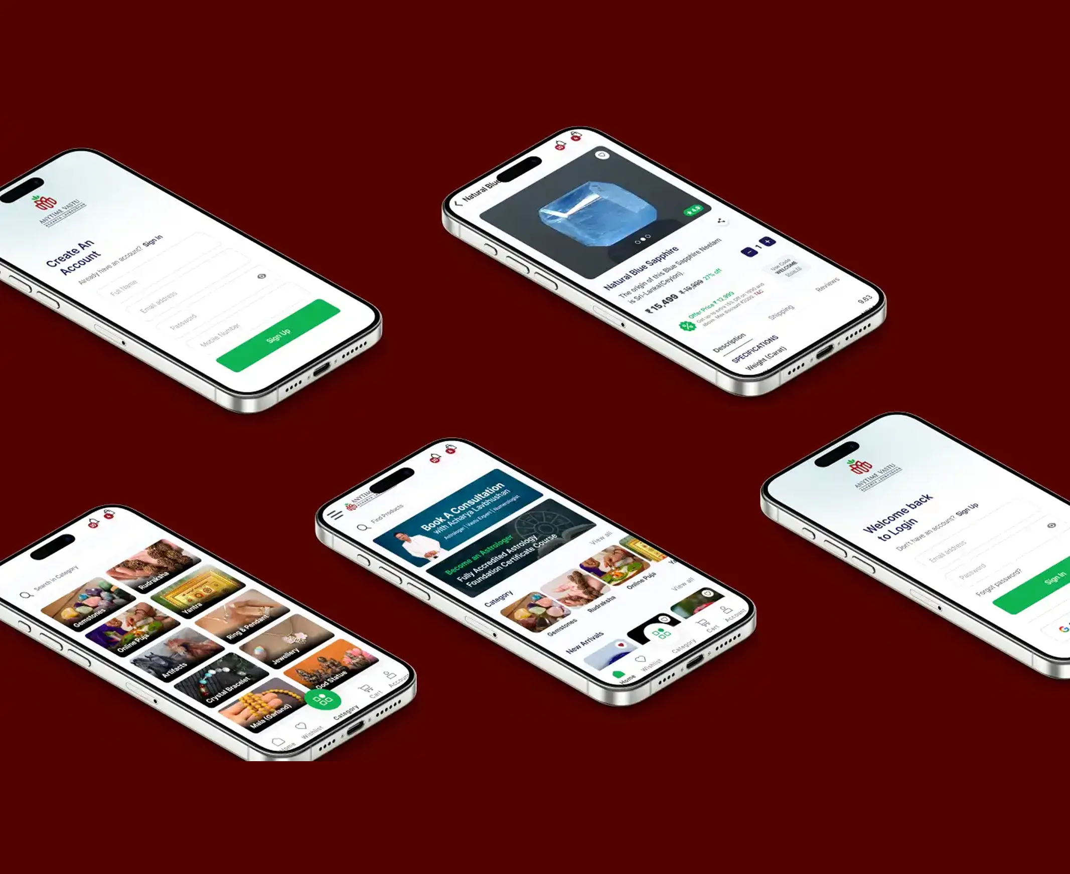 Anytime Vastu app case study screen