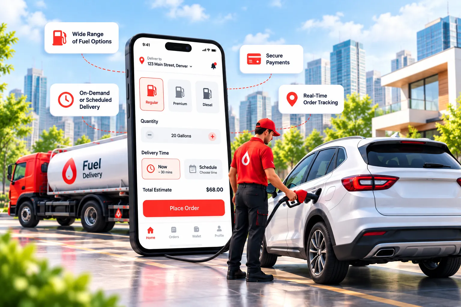 Customer Fuel Delivery App Development