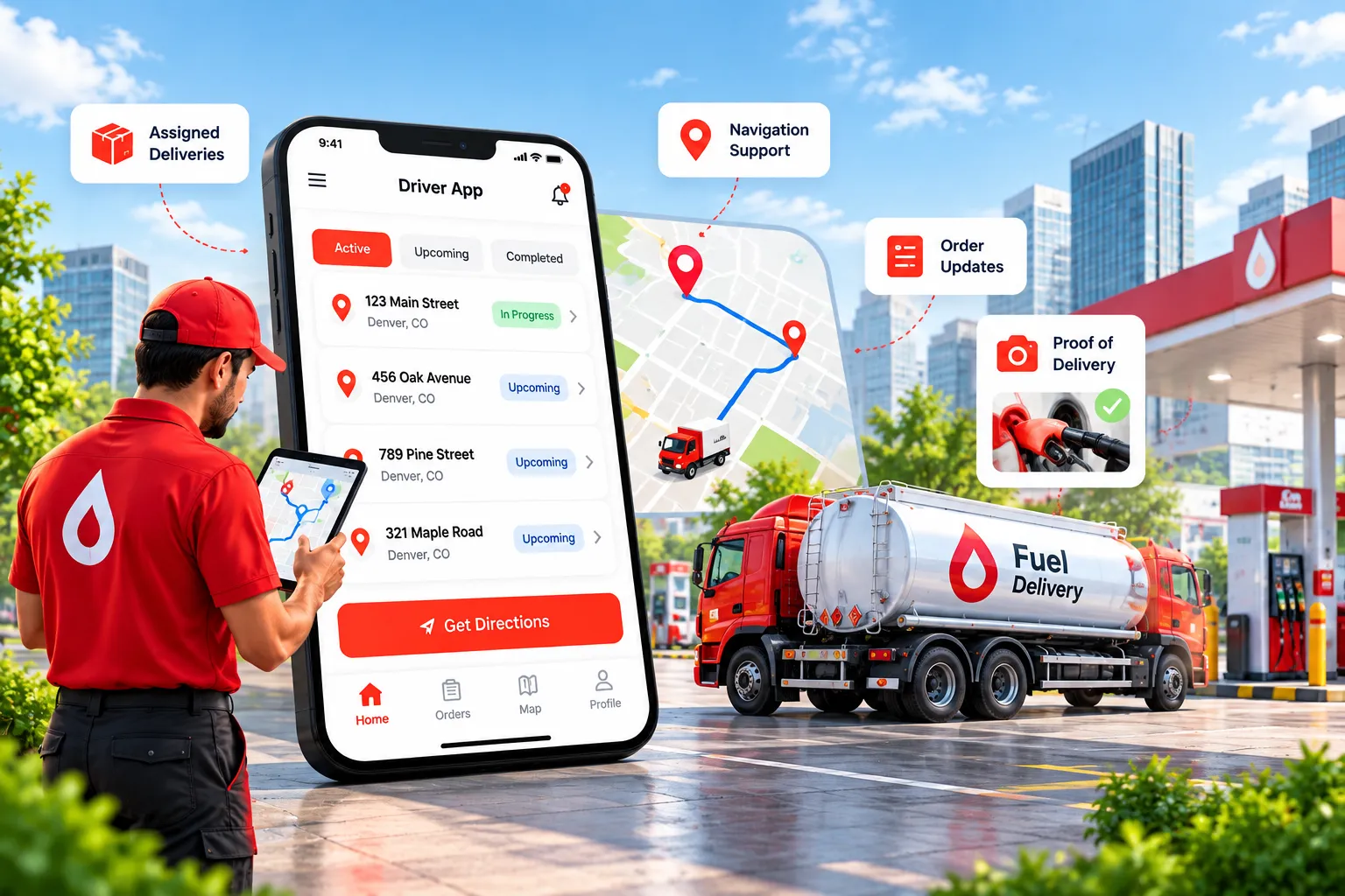 Fuel Delivery Driver App Development