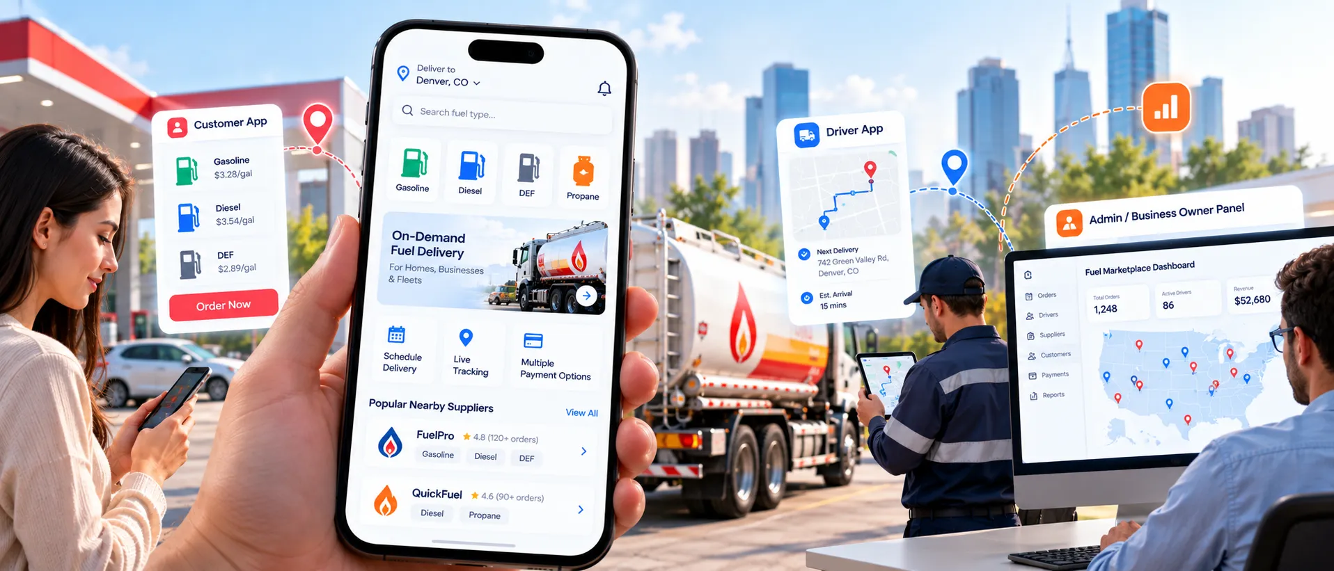 Fuel Delivery Marketplace and White-Label Solutions