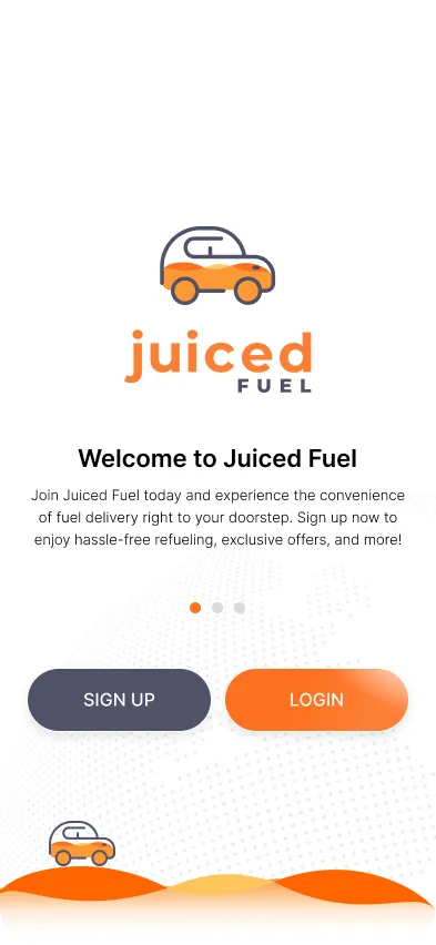 Fuel delivery app screen 1