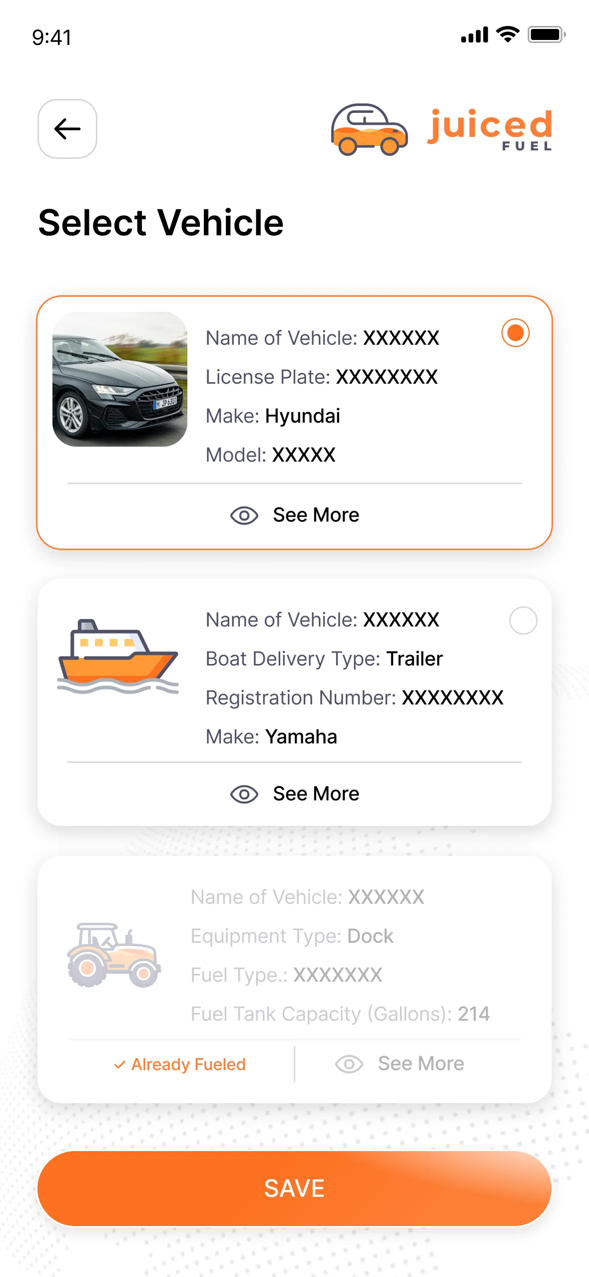 Fuel delivery app screen 11