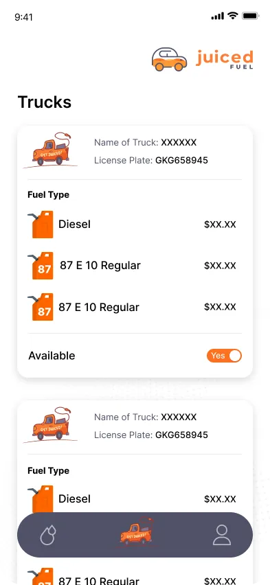 Fuel delivery app screen 12