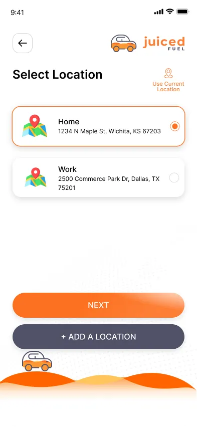Fuel delivery app screen 7
