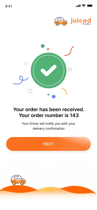 Fuel delivery app screen 9