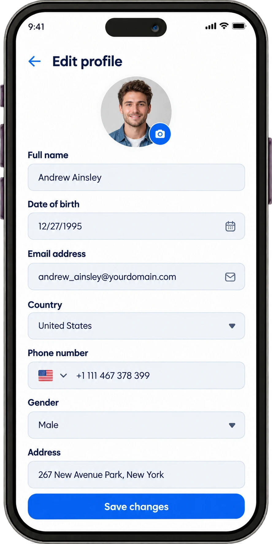 Profile Setup app preview