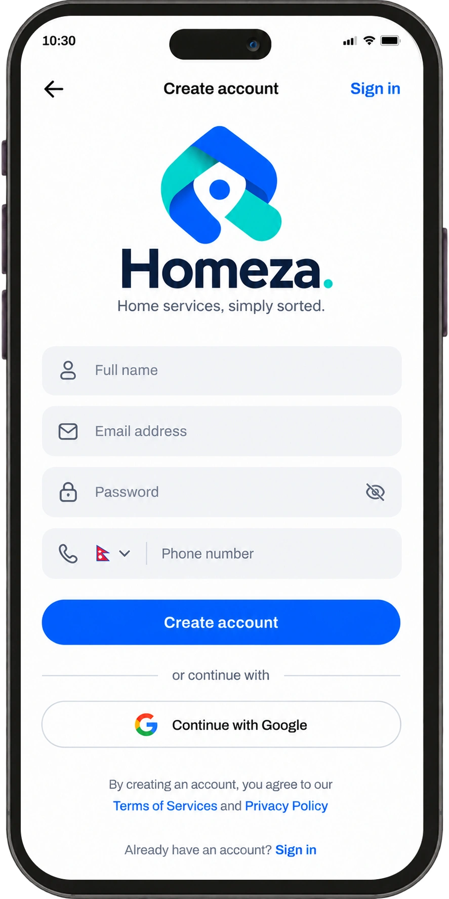 Easy Sign-Up & Login app preview