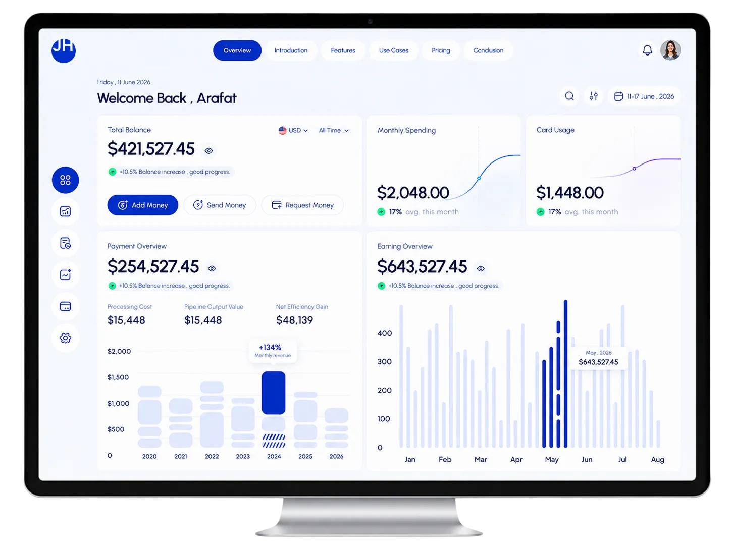 Sports App Development dashboard screen