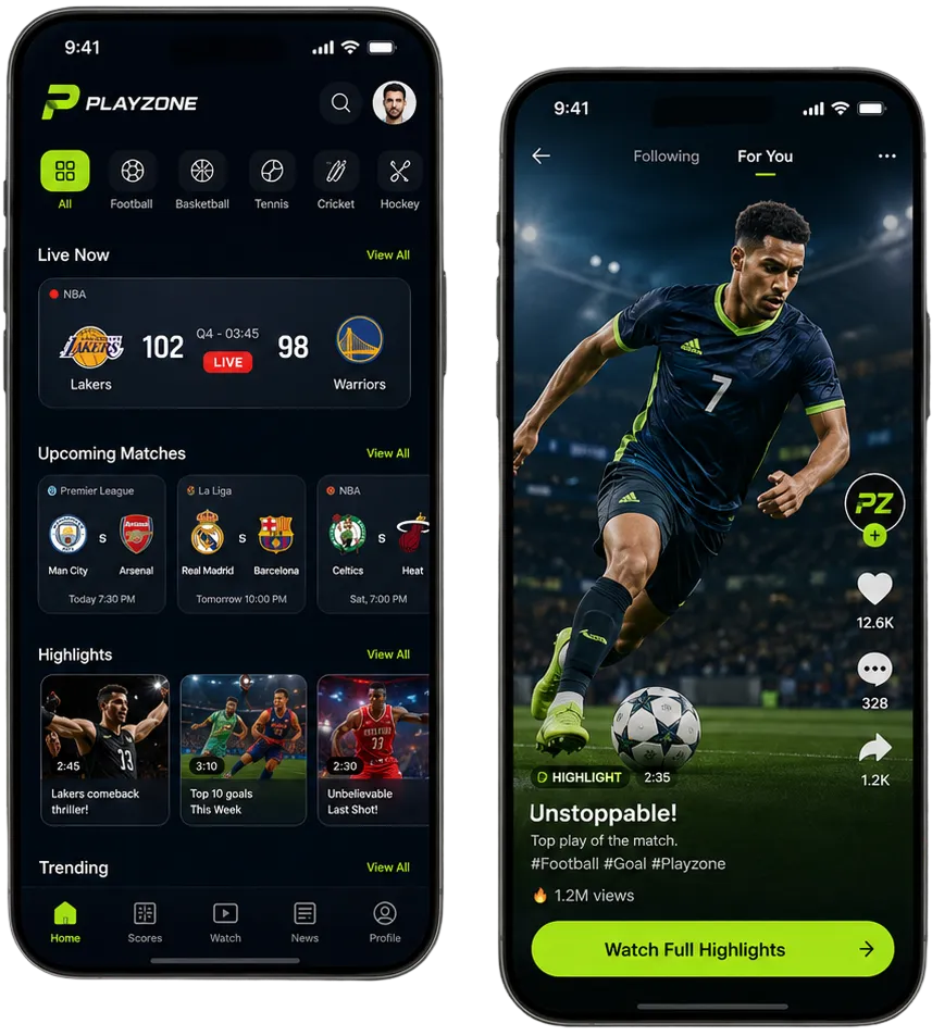 Sports App Development User Panel