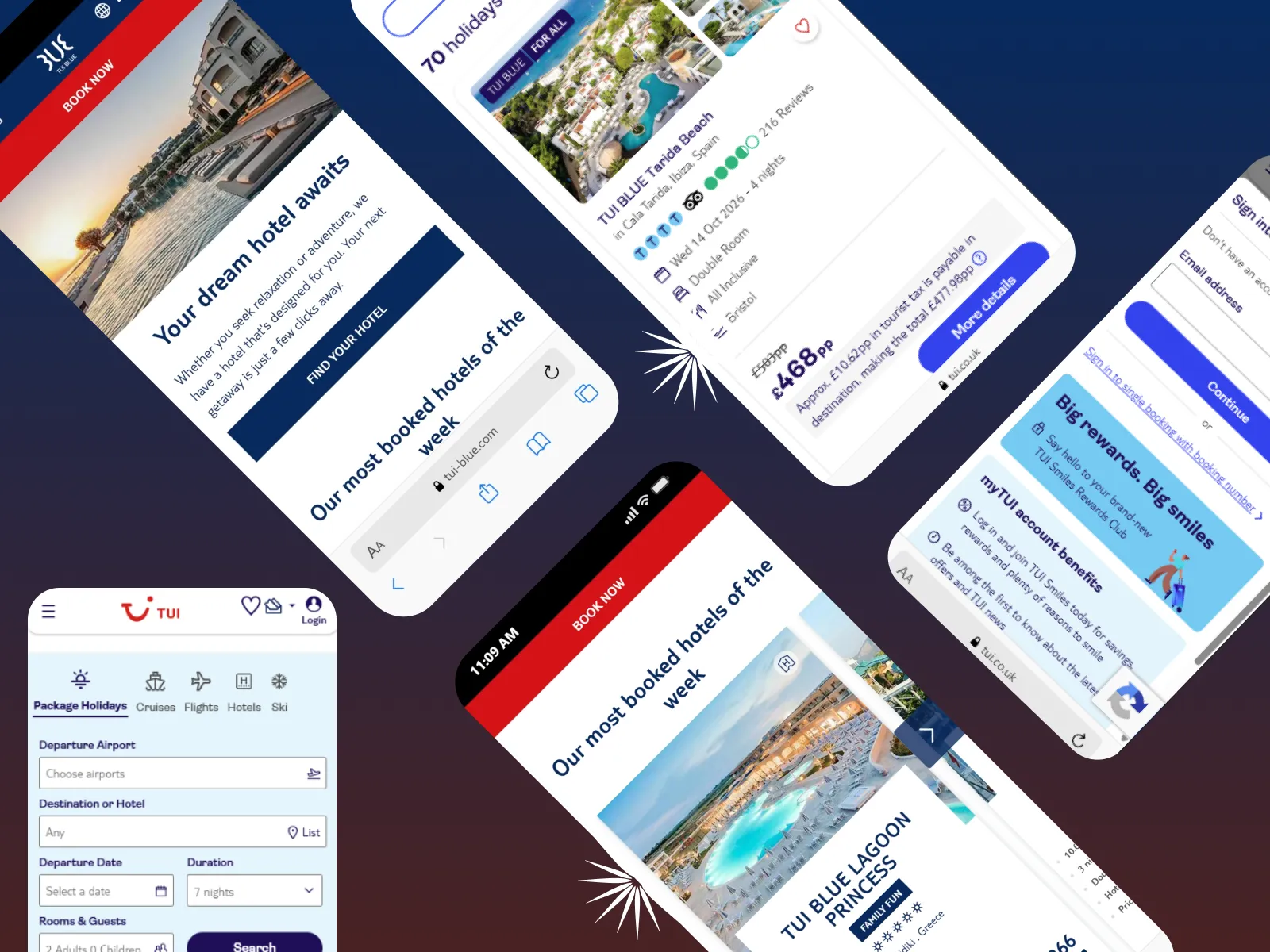 TUI BLUE case study screen