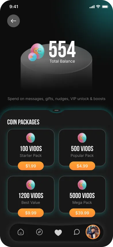 Viooba app screen