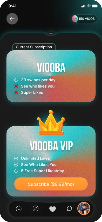 Viooba app screen