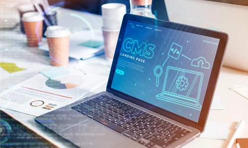 Mobile application preview on a laptop and smartphone