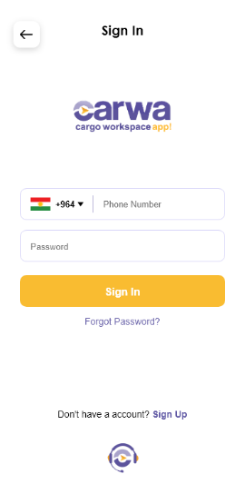 Carwa app screen