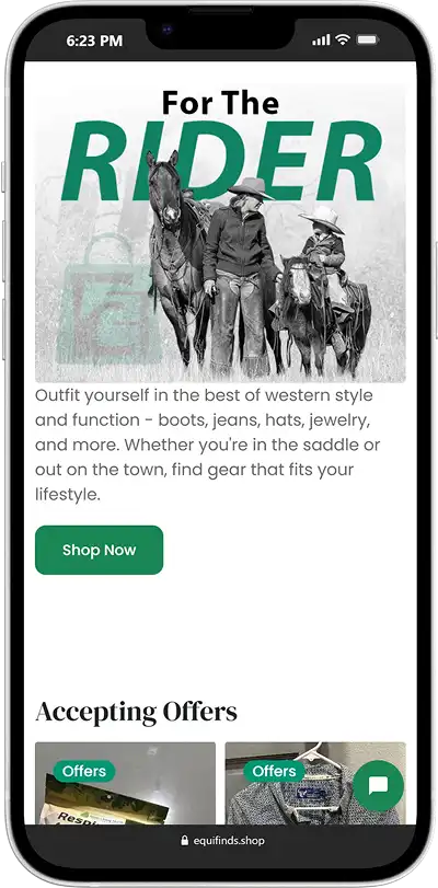 equifinds app screen