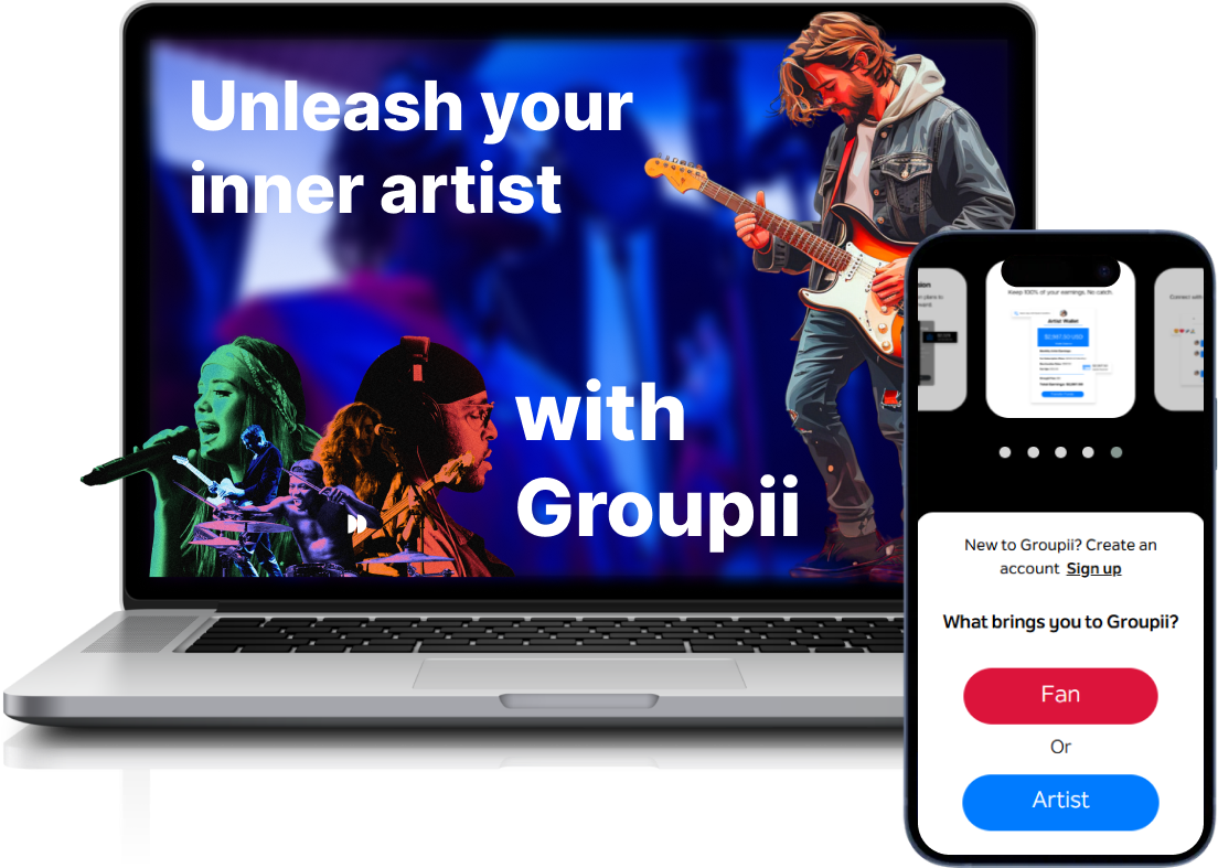 Groupii.ai music streaming platform built by JPLoft