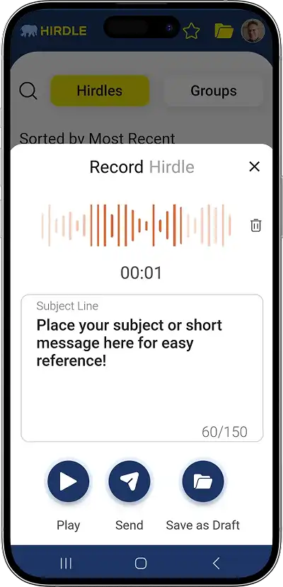 hirdle app screen