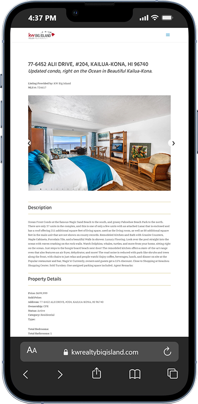 KW Big Island screen