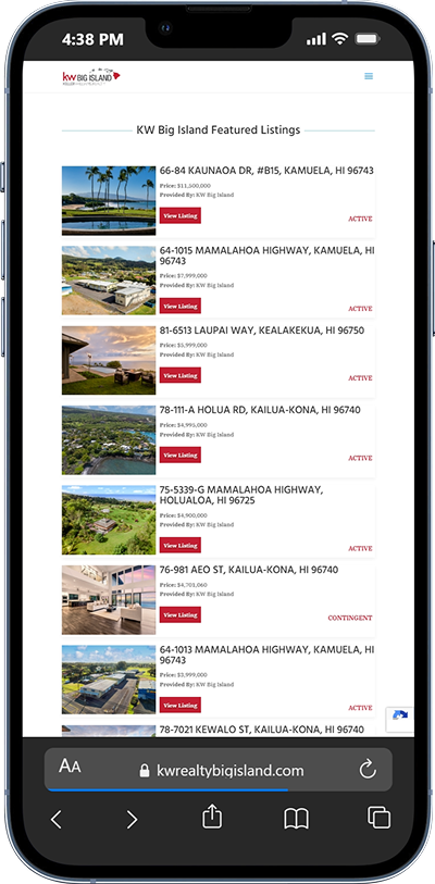 KW Big Island screen