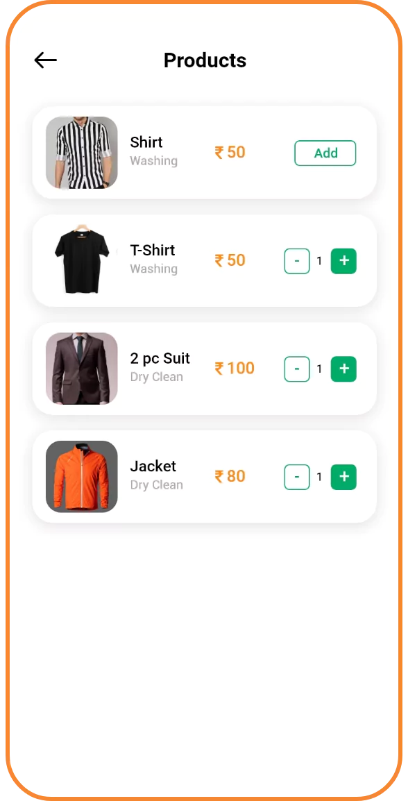 On-demand Laundry App Screen