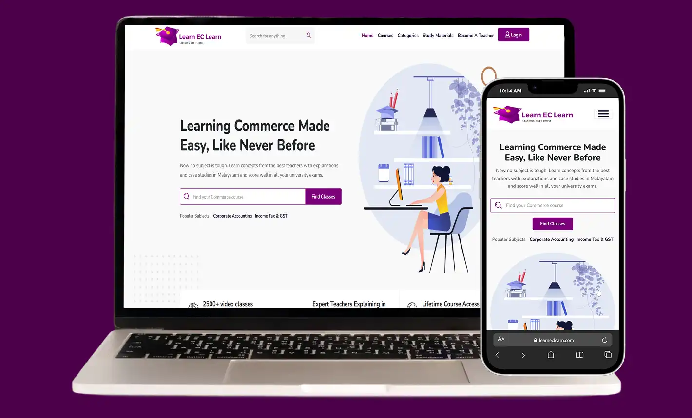Learn EC Learn Screens