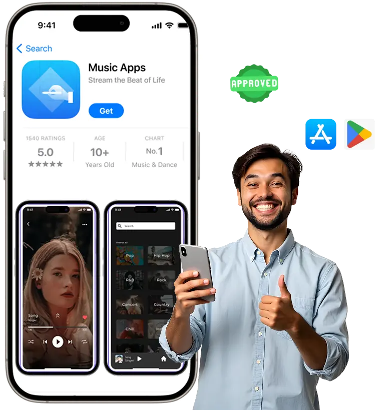 Get Your Music App Approved on App Store & Play Store