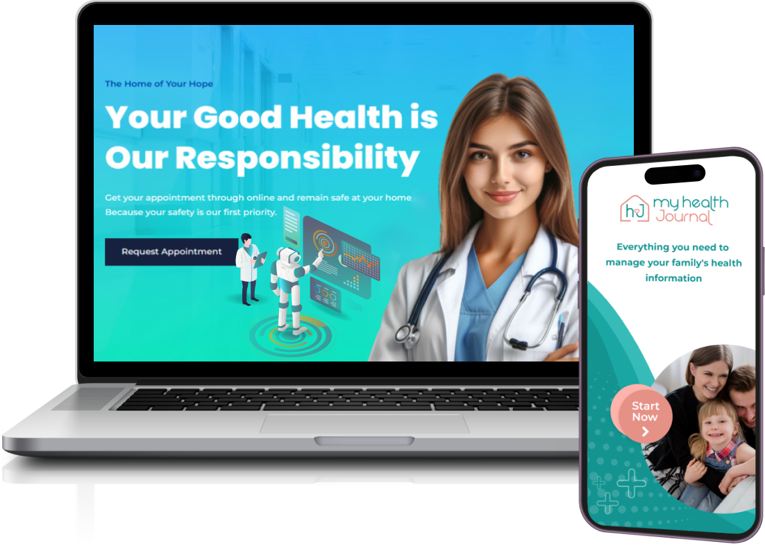 My Health Journal healthcare app and website built by JPLoft