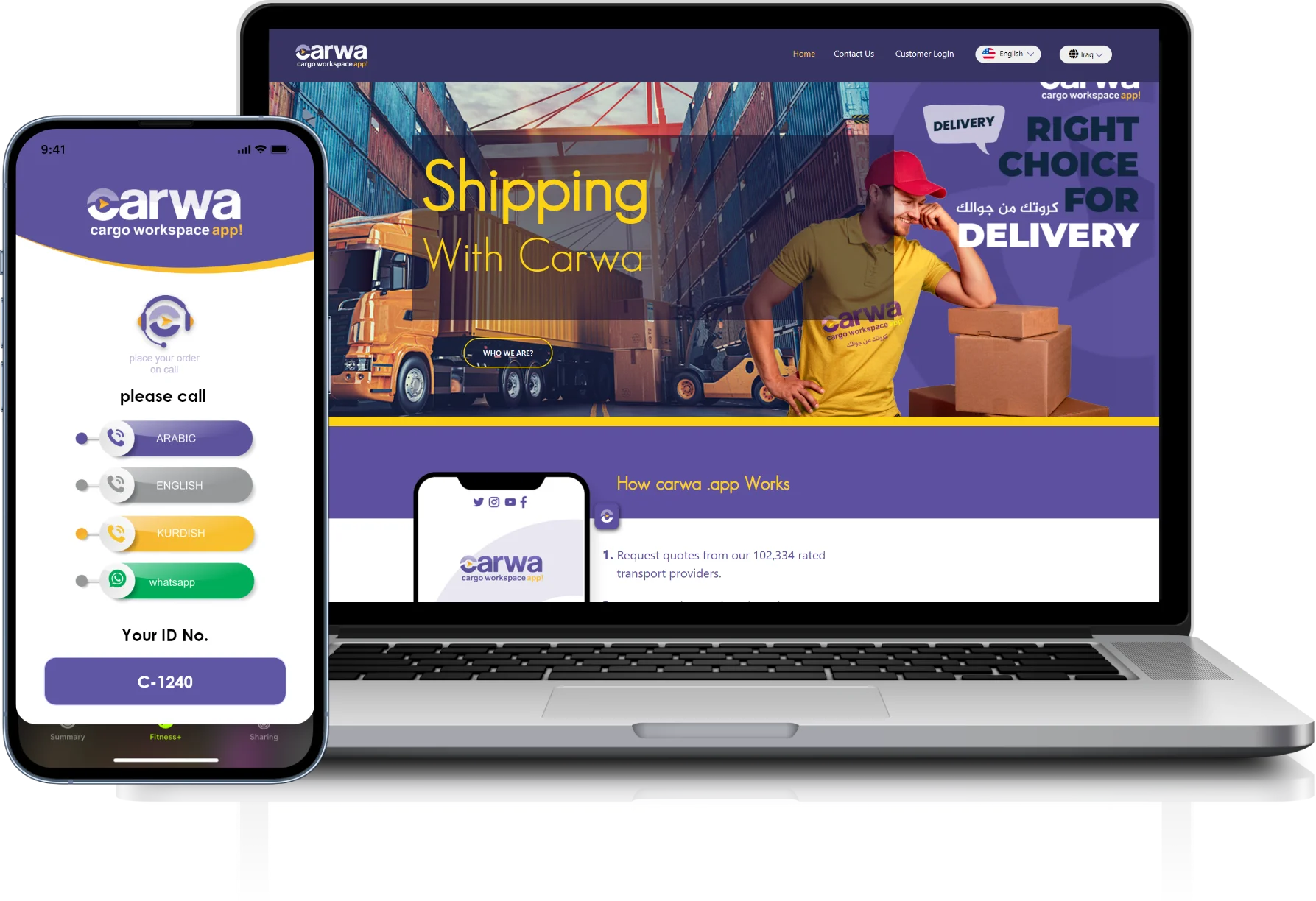 Carwa Transportation platform built by JPLoft