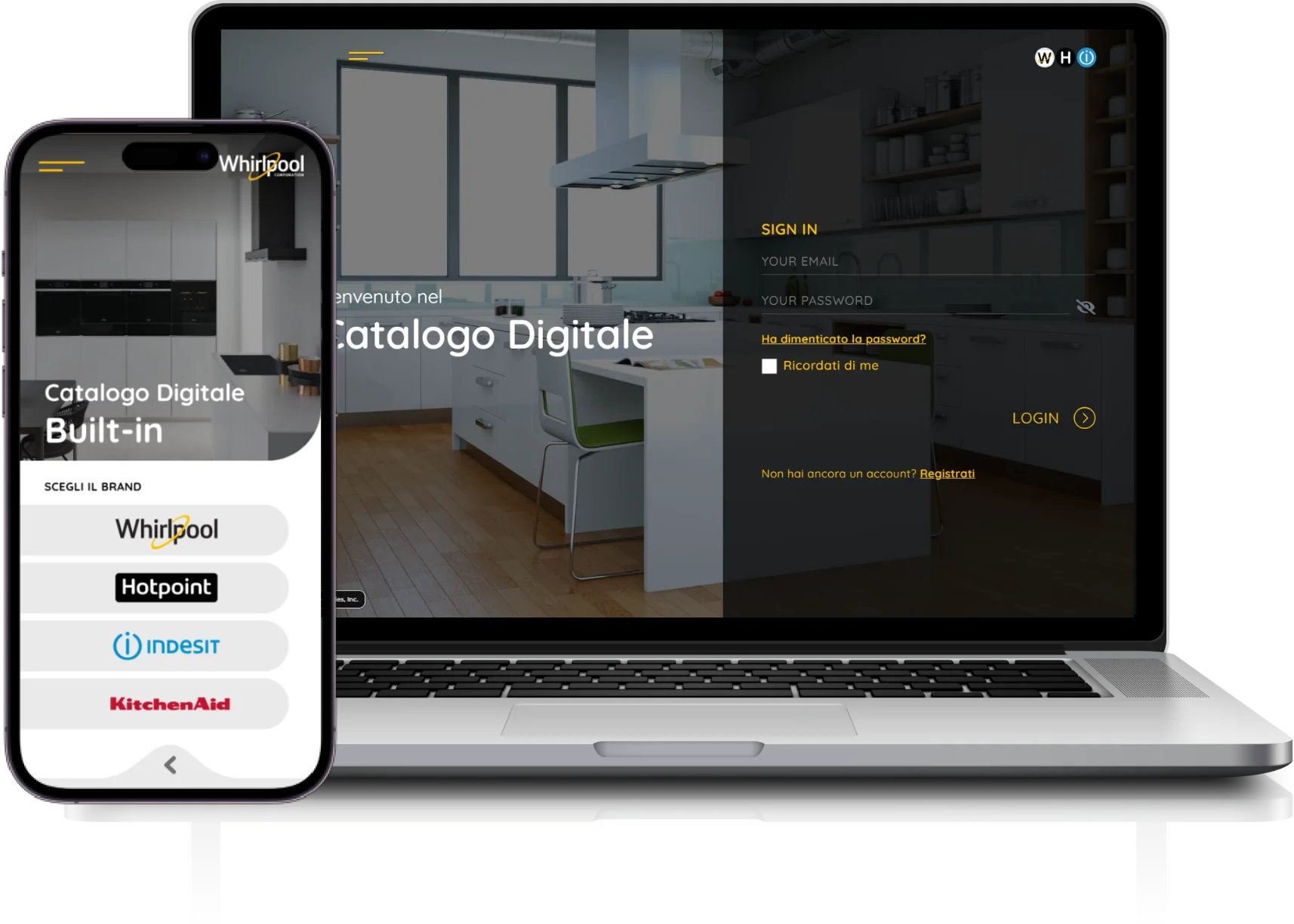 Catalogo Gruppo Whirlpool Inventory Management app and website built by JPLoft