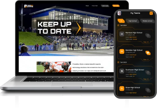 PressBox Stats sports app and website built by JPLoft