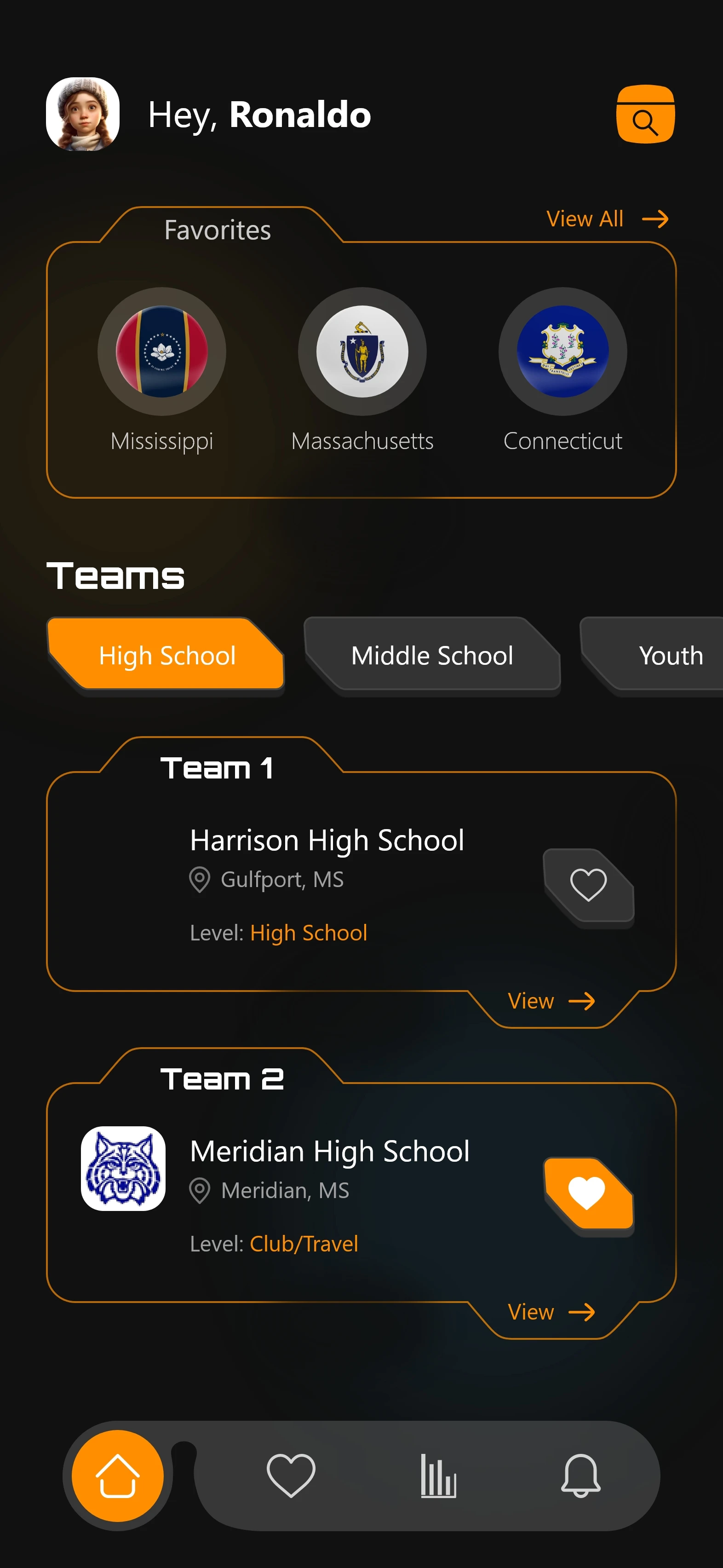Eternal app screen