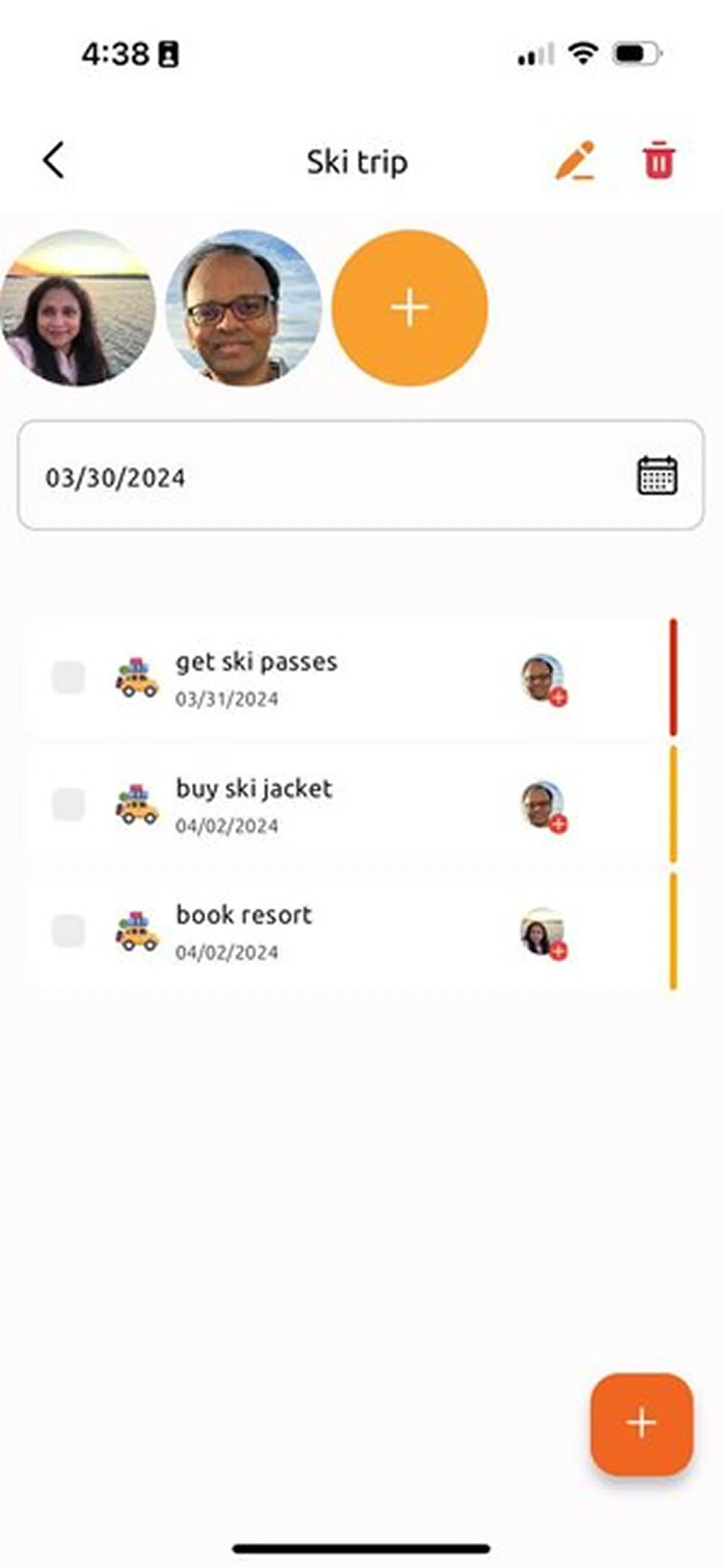 Eternal app screen
