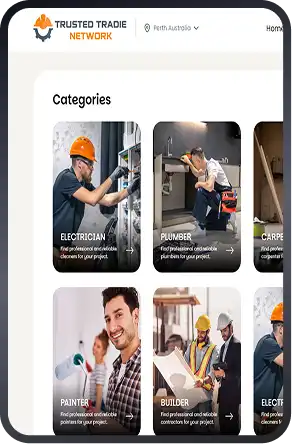 trasted tradie app screen