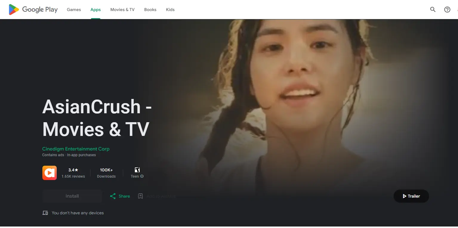 App for korean movies sales