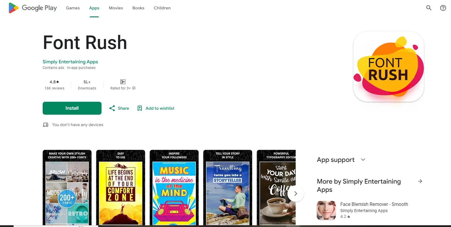  Font Rush